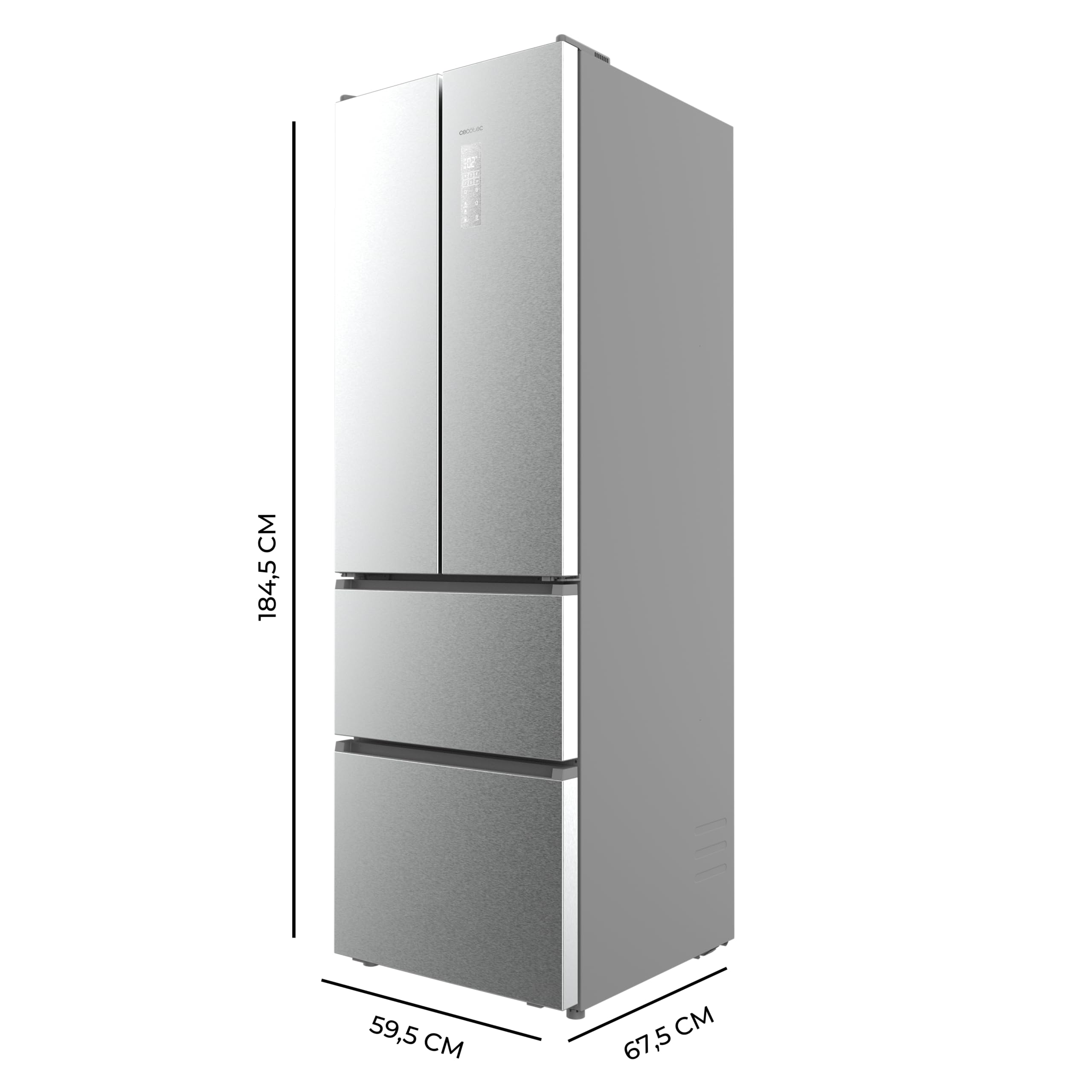 cecotec-coolmarket-f2d-395-k-hlschrank-395l-edelstahl-no-frost image 2