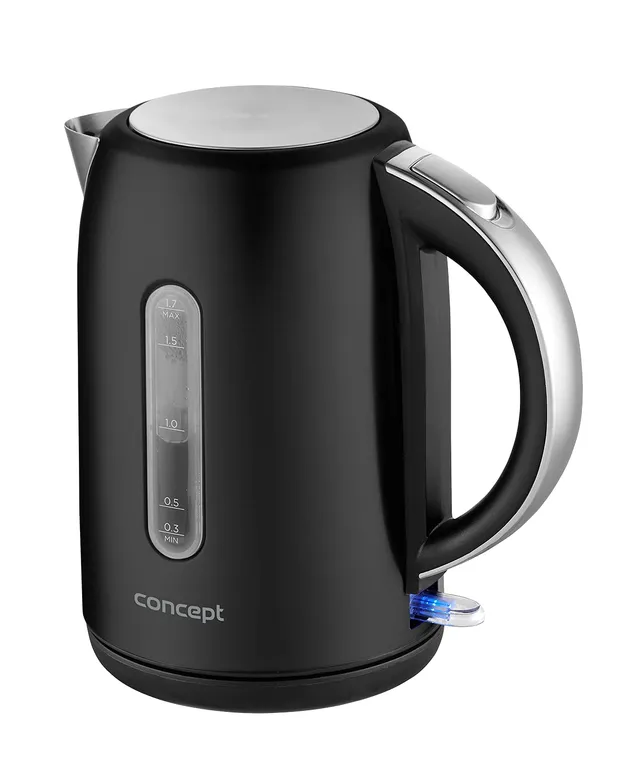 concept-rk3292-wasserkocher-1-7l-edelstahl-mattschwarz-2200w image 1