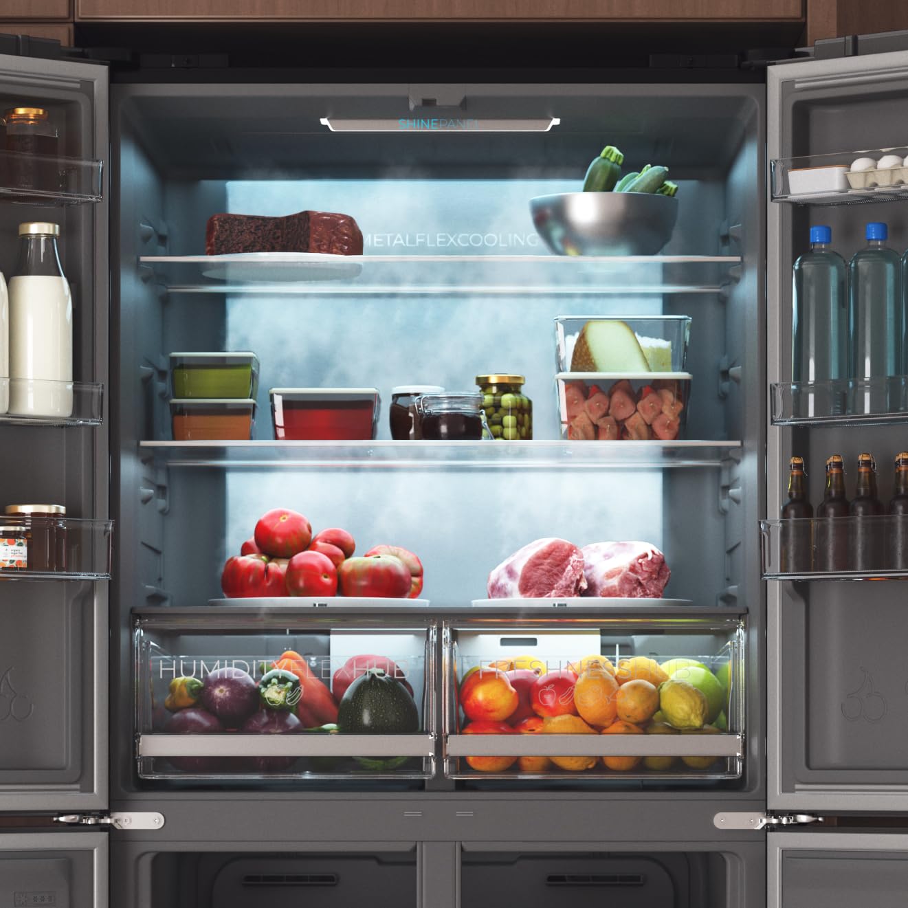 cecotec-bolero-coolmarket-4d-503-k-hlschrank-schwarz-503-l-nofrost image 5
