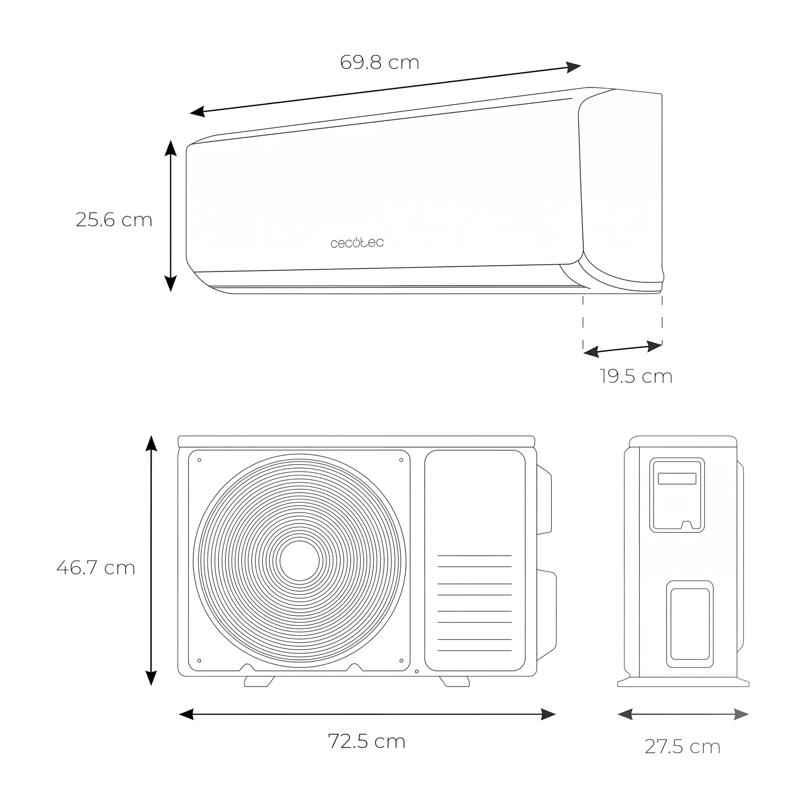 cecotec-airclima-9000-smartfresh-split-klimaanlage-9000-btu-fernbedienung image 2