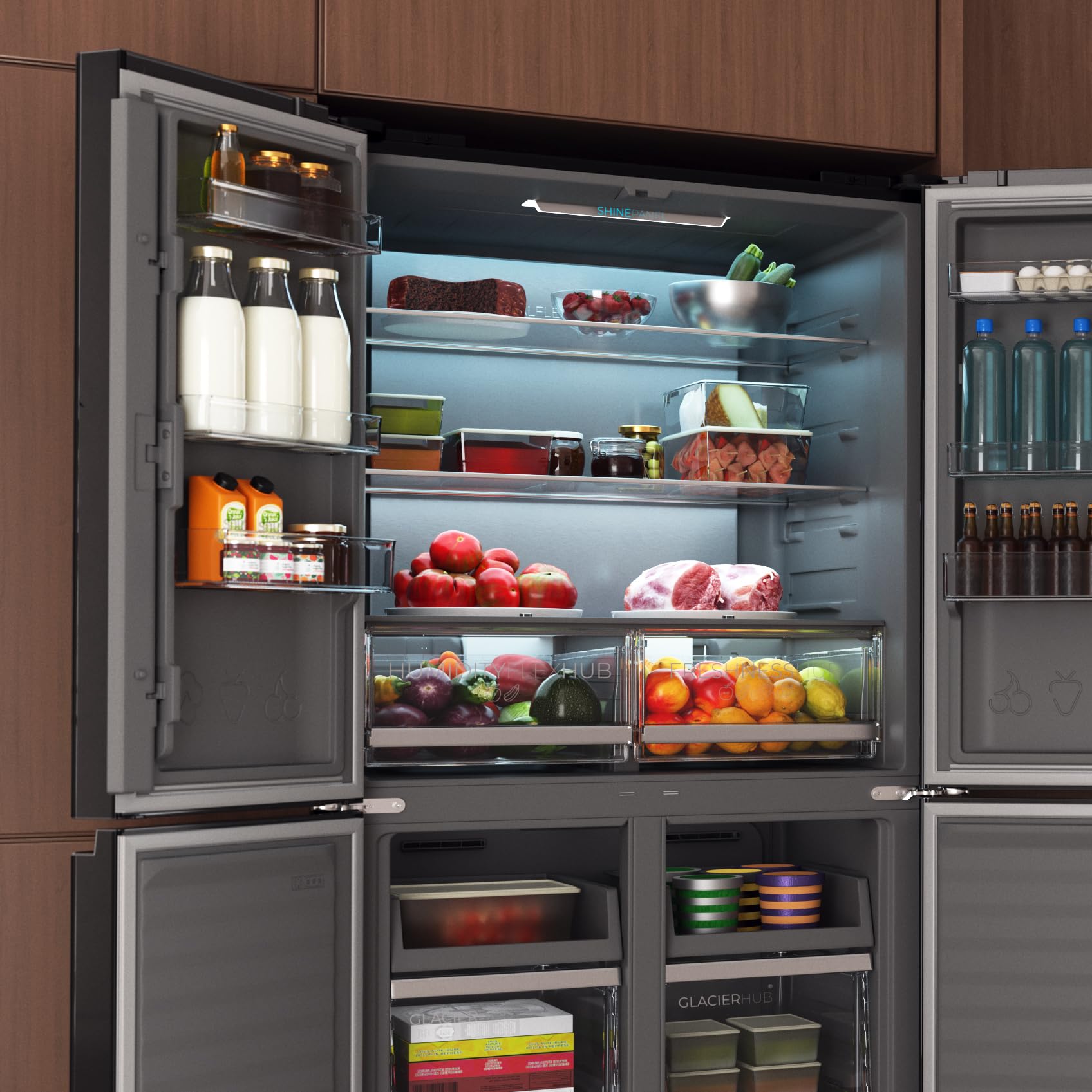 cecotec-bolero-coolmarket-4d-503-k-hlschrank-schwarz-503-l-nofrost image 6