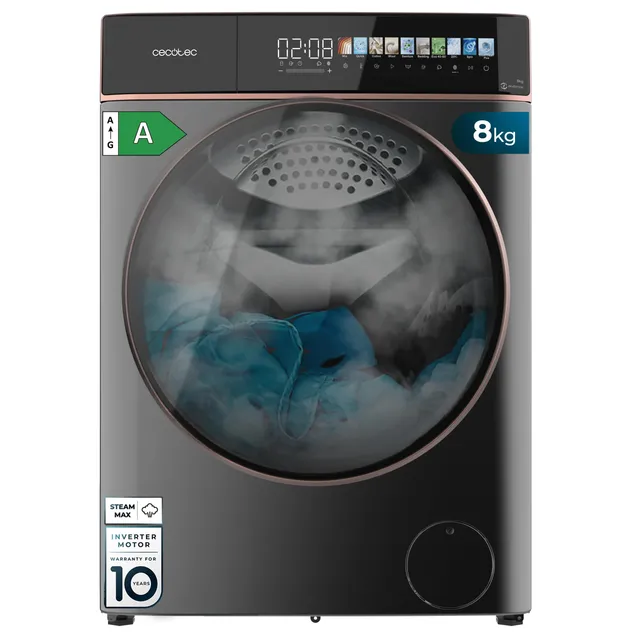 cecotec-bolero-wash-dry-85900-waschtrockner-8-5-kg-steel-inverter image 1