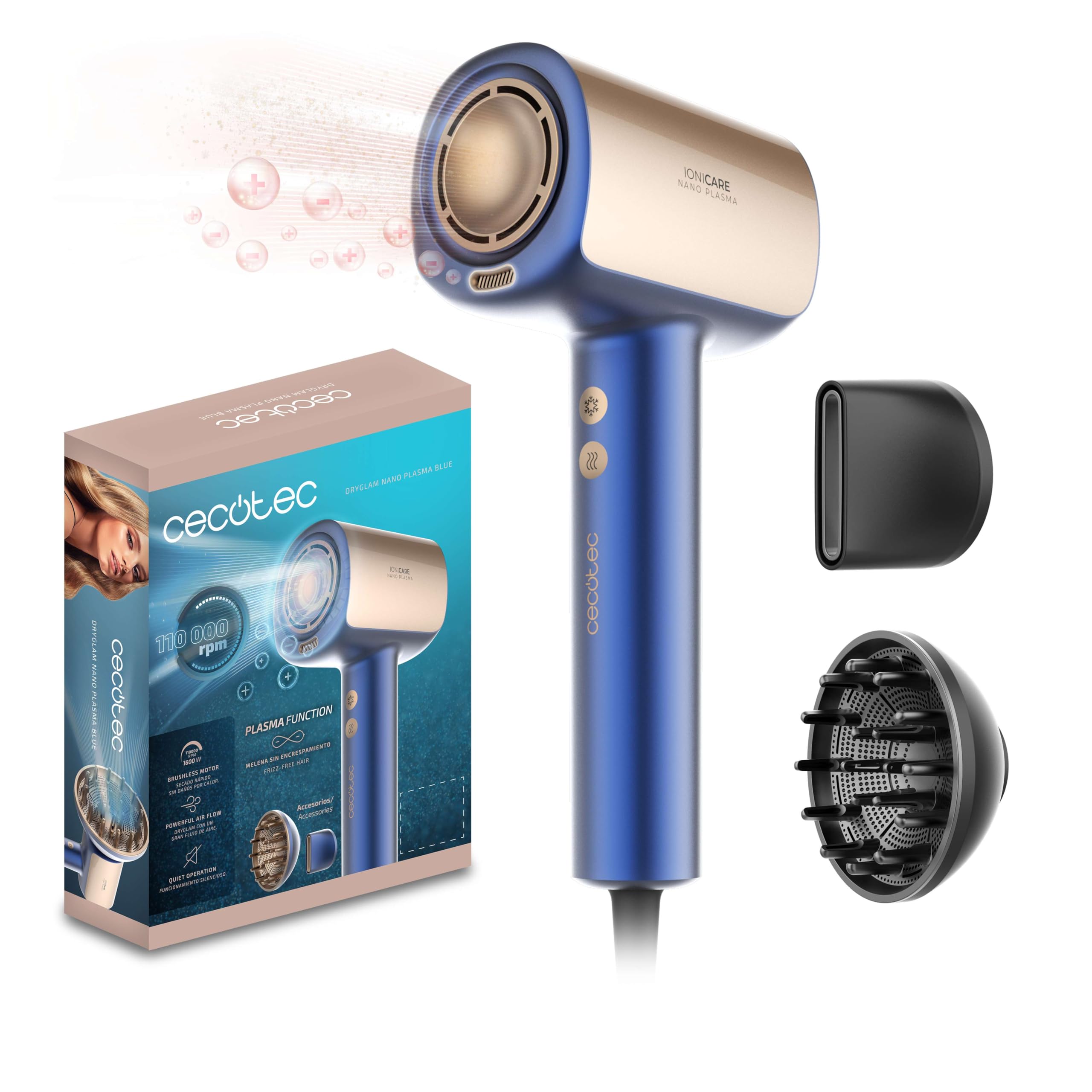 cecotec-dryglam-nano-plasma-haartrockner-blau-1600-w image 1
