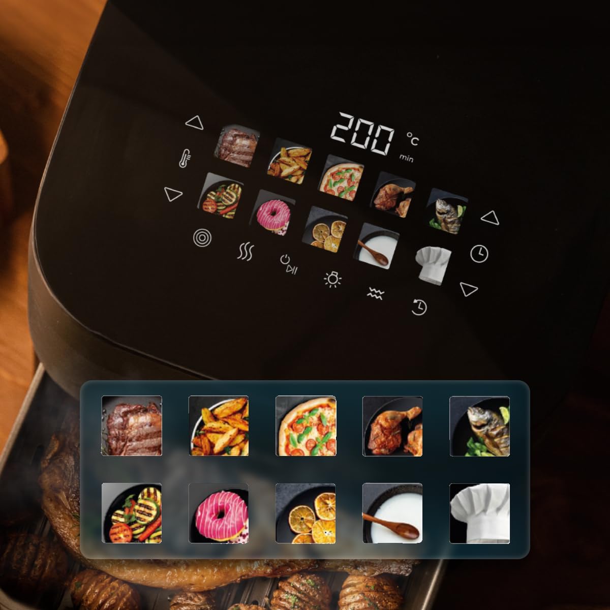 cecotec-cecofry-grill-smokin-6500-hei-luftfritteuse-6-5-l image 8