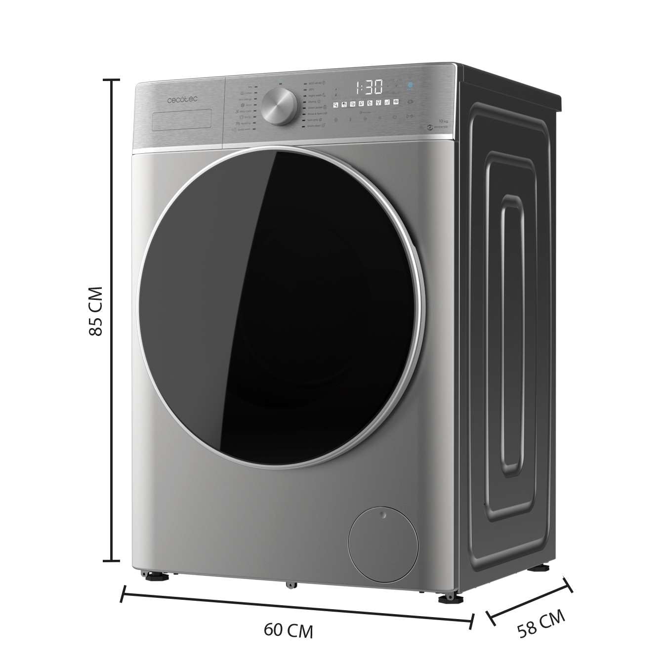 cecotec-bolero-wash-dry-10680-waschtrockner-10-6-kg-steel image 2