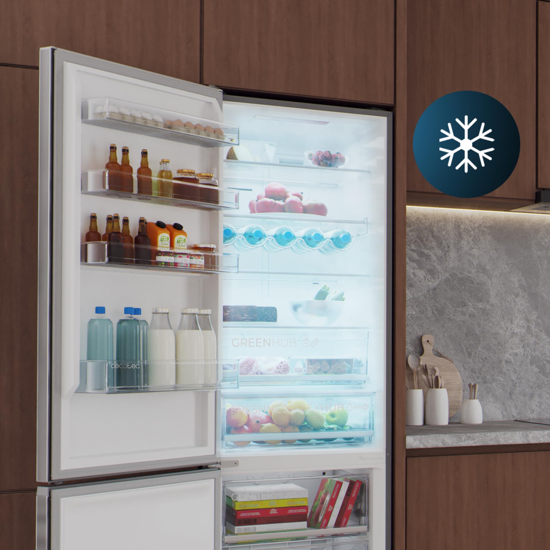 cecotec-bolero-coolmarket-combi-456-k-hlschrank-dark-no-frost image 6