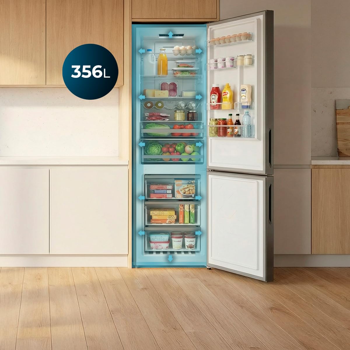 cecotec-bolero-coolmarket-combi-356i-k-hlgefrierkombi-grau-glas-e image 4