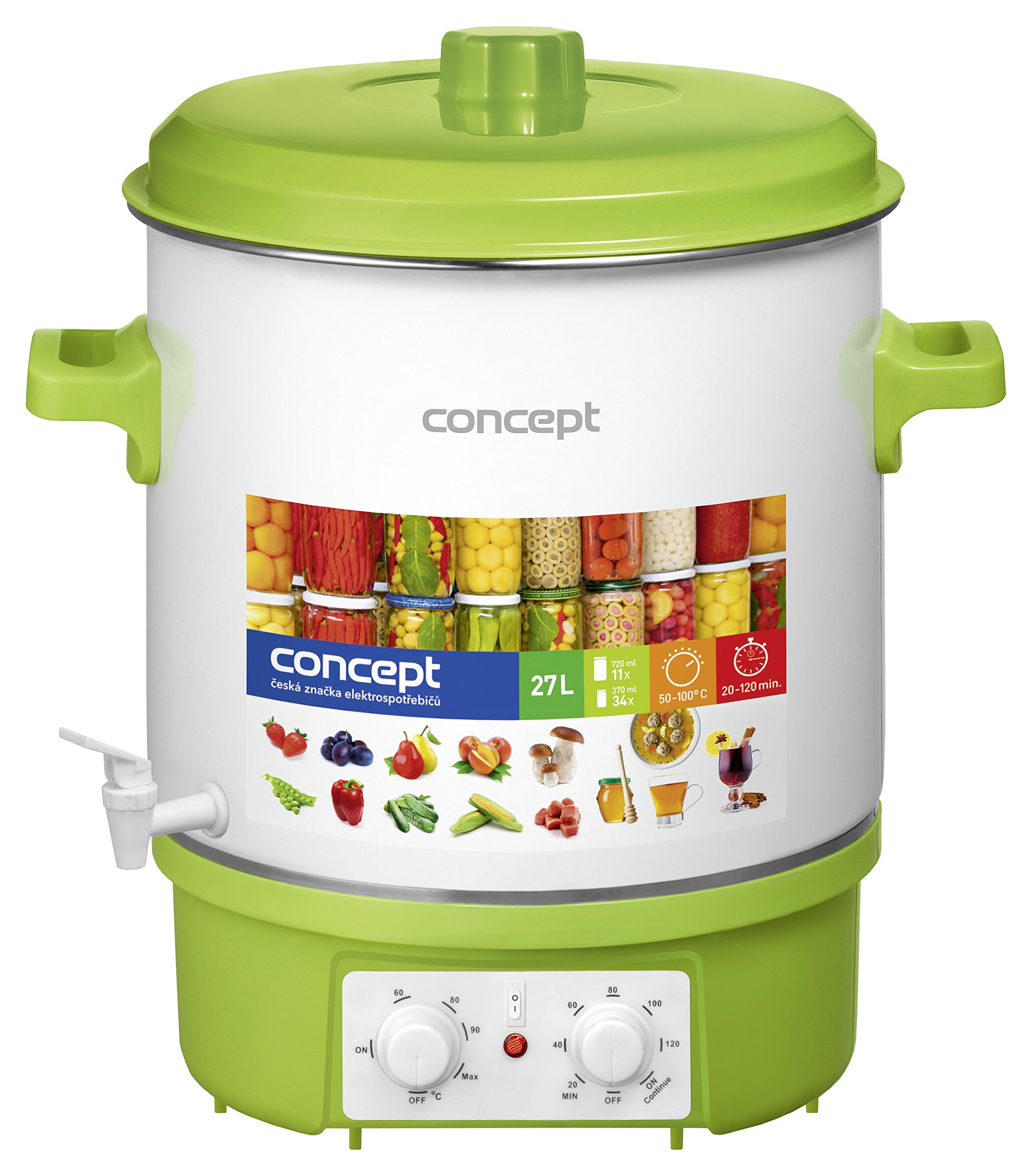 concept-zh0020-einkochtopf-27l-emailliert-mit-timer-gr-n image 1