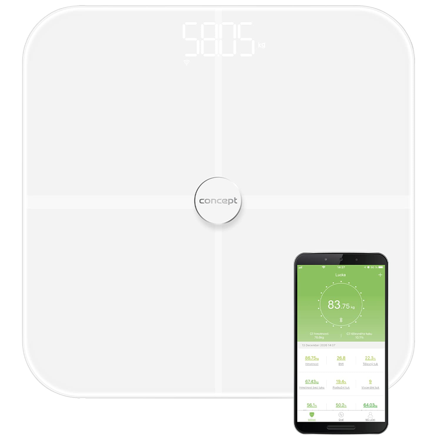 concept-vo4010-diagnosewaage-glas-mit-app-180-kg image 2