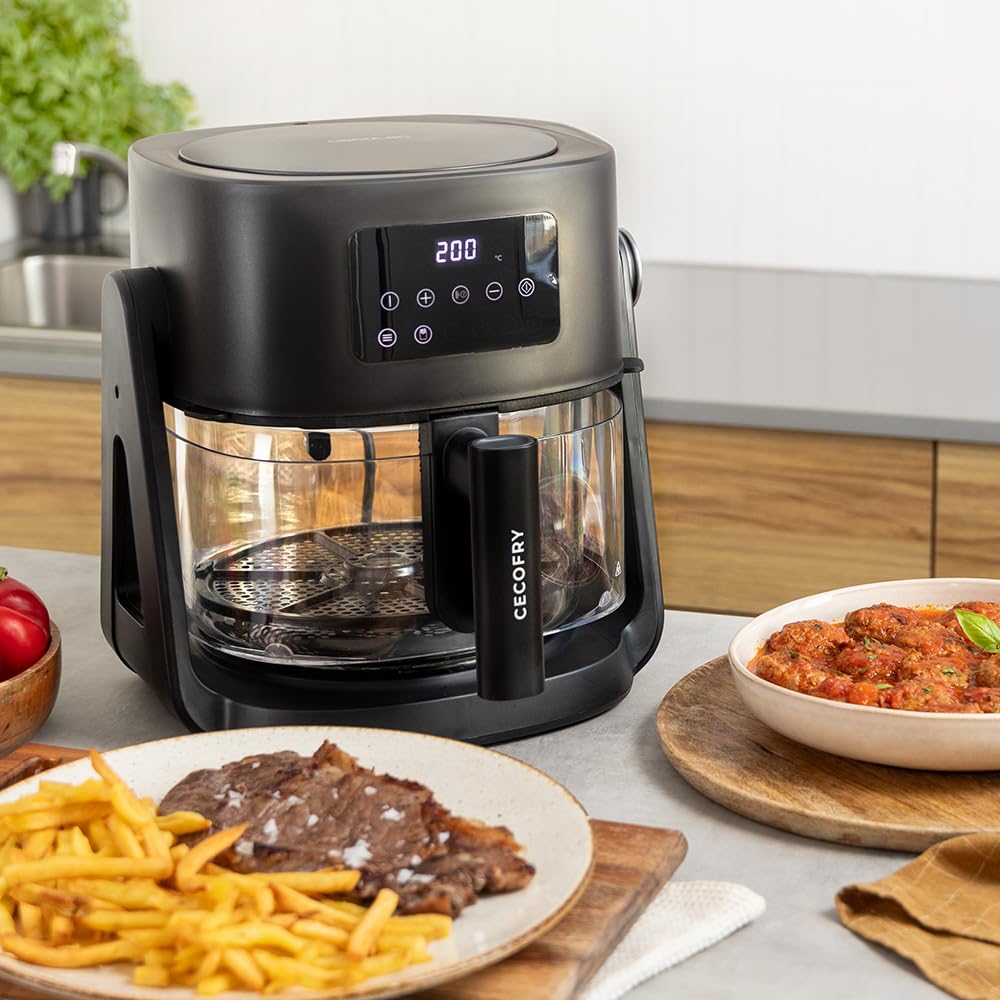 cecotec-cecofry-flip-grill-4500-hei-luftfritteuse-4-5l-glas-1500w image 5