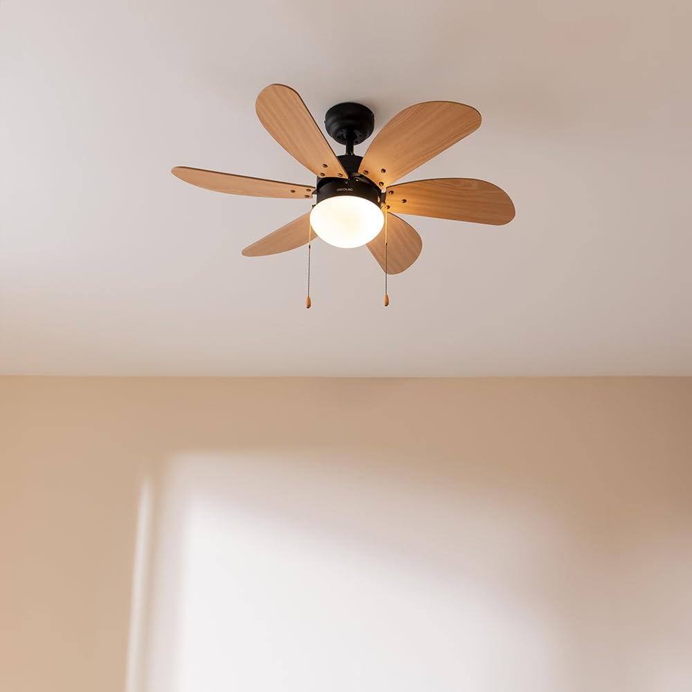 cecotec-aero-360-deckenventilator-92-cm-schwarz-holz-lampe image 2