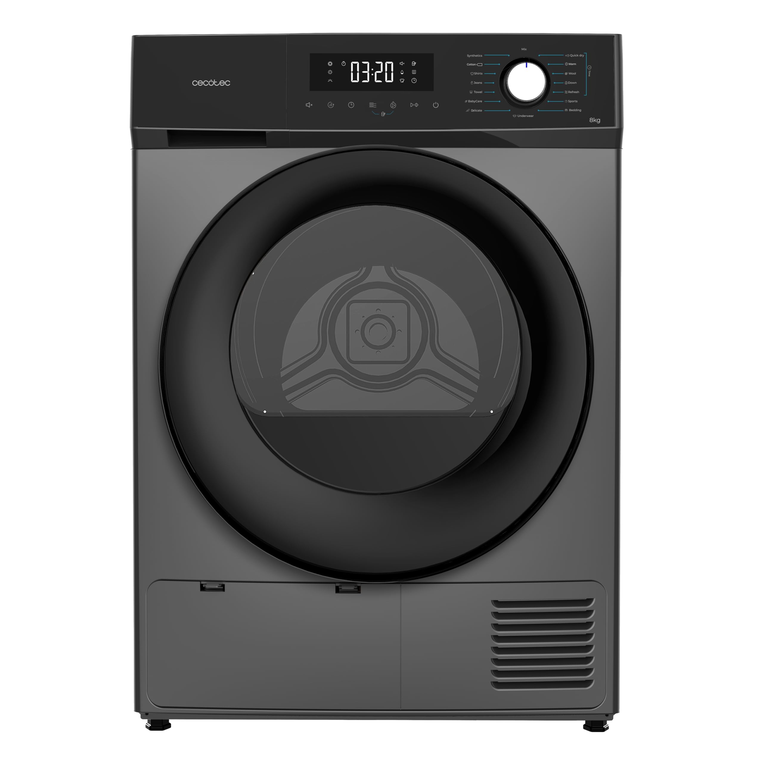 cecotec-bolero-dresscode-dry-8330-w-schetrockner-8kg-steel image 1