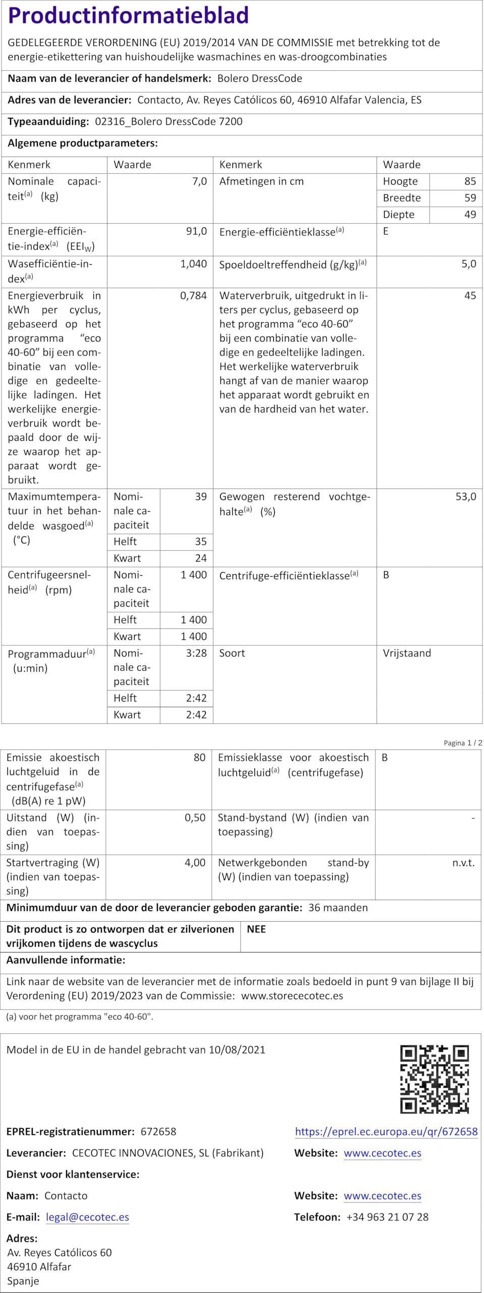 cecotec-bolero-dresscode-7200-waschmaschine-7-kg-1400-u-min-2 image 8