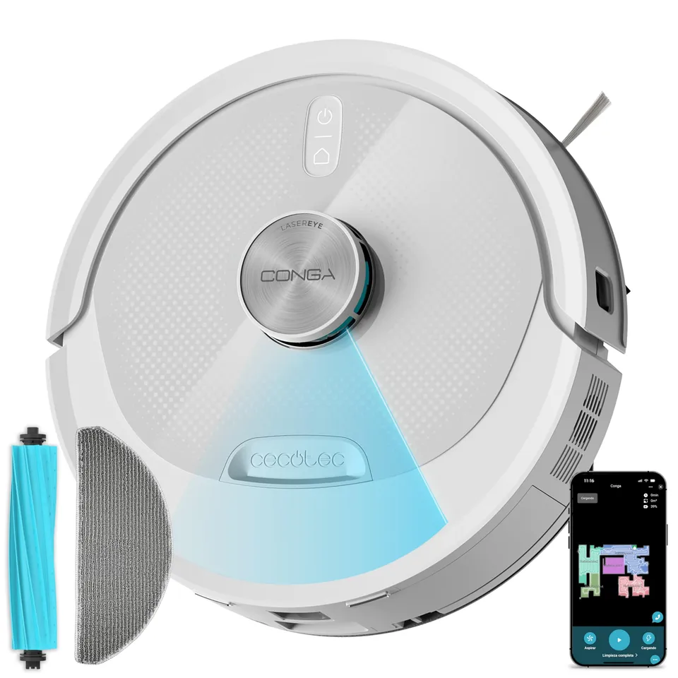 cecotec-conga-m90-pearl-saugroboter-mit-wischfunktion-25000-pa image 1