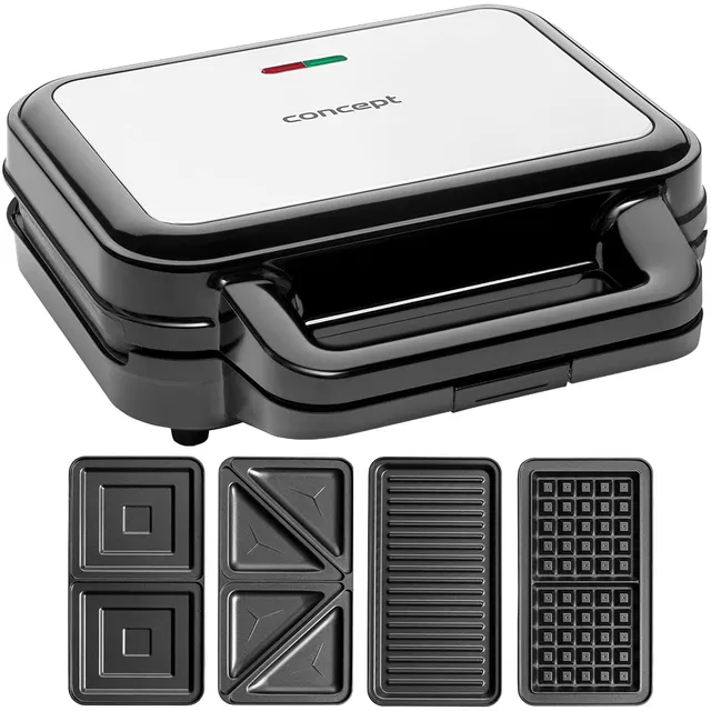concept-sv3070-sandwichmaker-4-in-1-900-w-schwarz-grill image 1