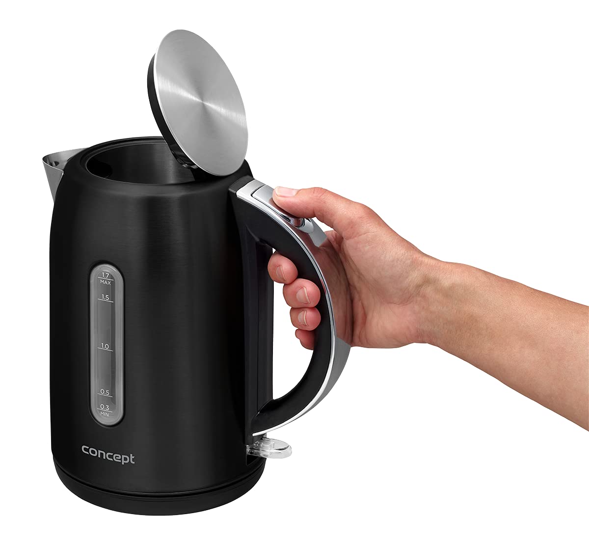 concept-rk3292-wasserkocher-1-7l-edelstahl-mattschwarz-2200w image 5