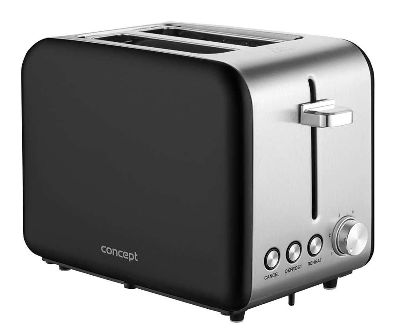 concept-te2052-toaster-schwarz-matt-2-scheiben-36-mm image 1