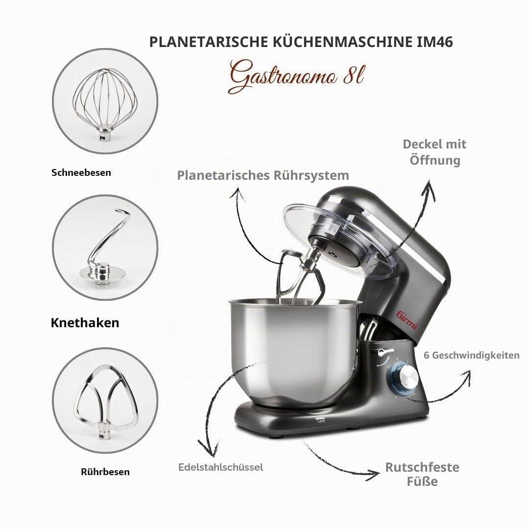 girmi-im46-k-chenmaschine-8-l-1400-w-anthrazitgrau image 2