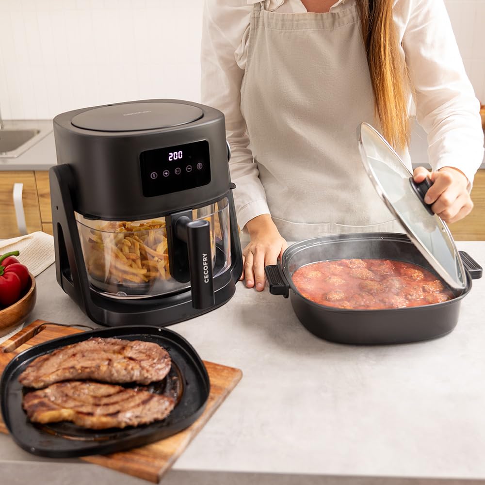 cecotec-cecofry-flip-grill-4500-hei-luftfritteuse-4-5l-glas-1500w image 7