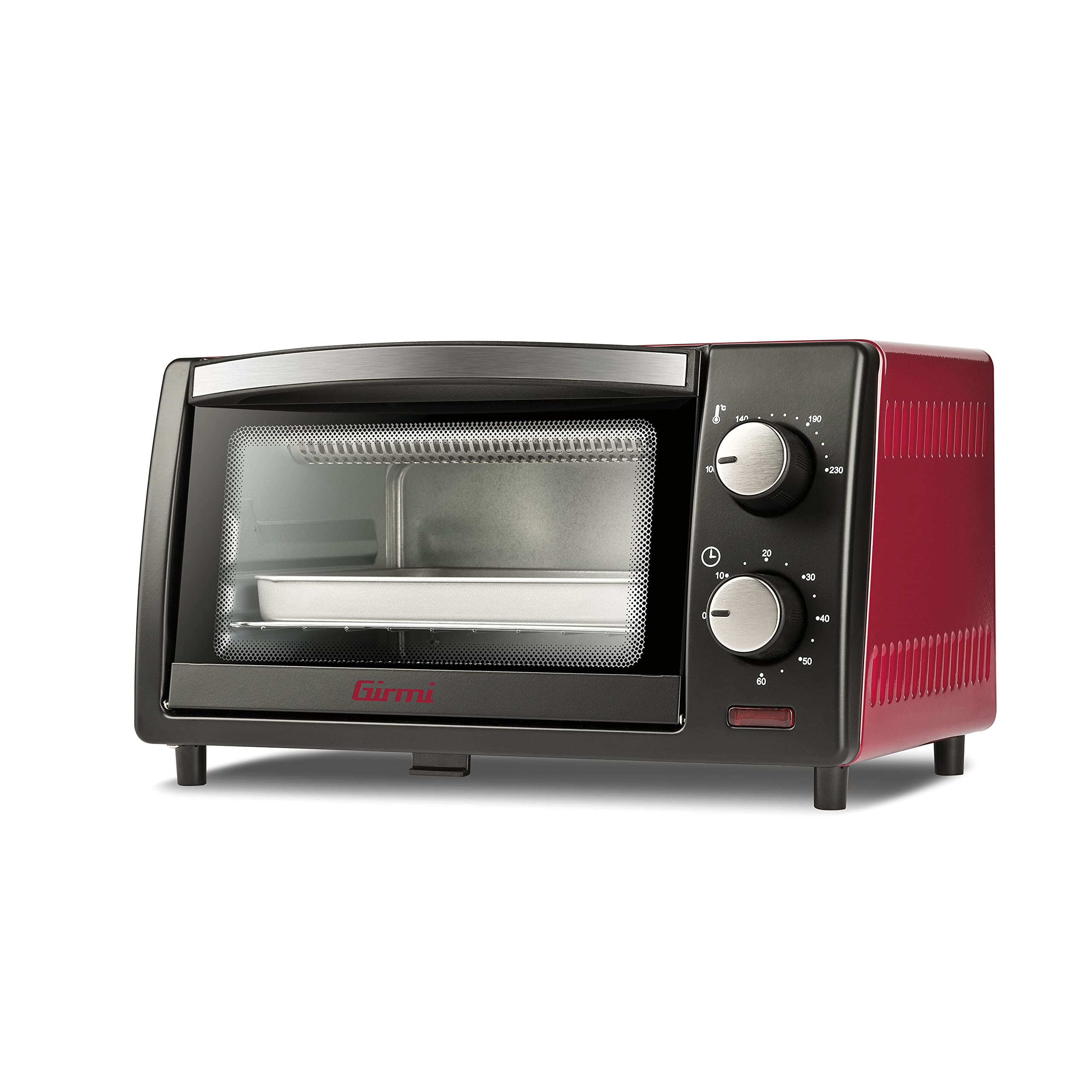 girmi-fe10-mini-backofen-rot-10-l-800-w-mit-timer image 1