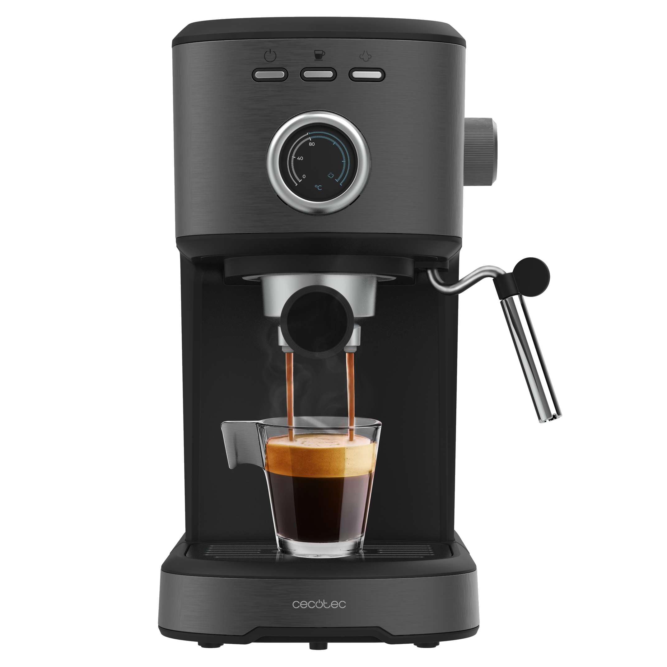 cecotec-power-espresso-20-pecan-steel-espressomaschine-schwarz image 1