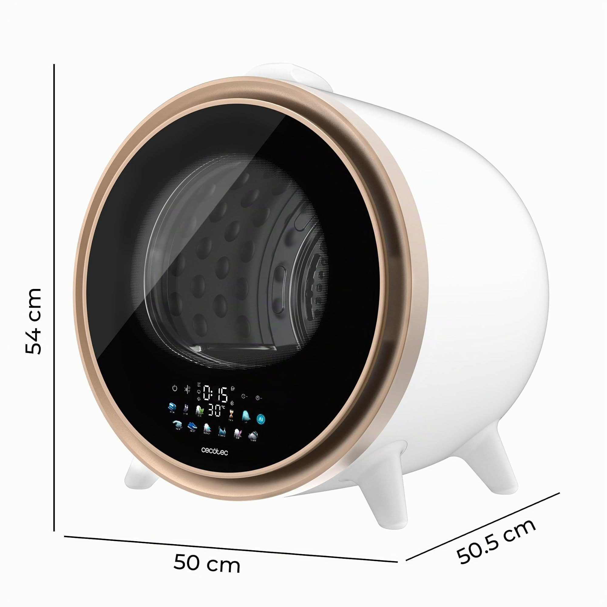 cecotec-bolero-dry-3600v-ablufttrockner-3-kg-wei-12-prog image 2