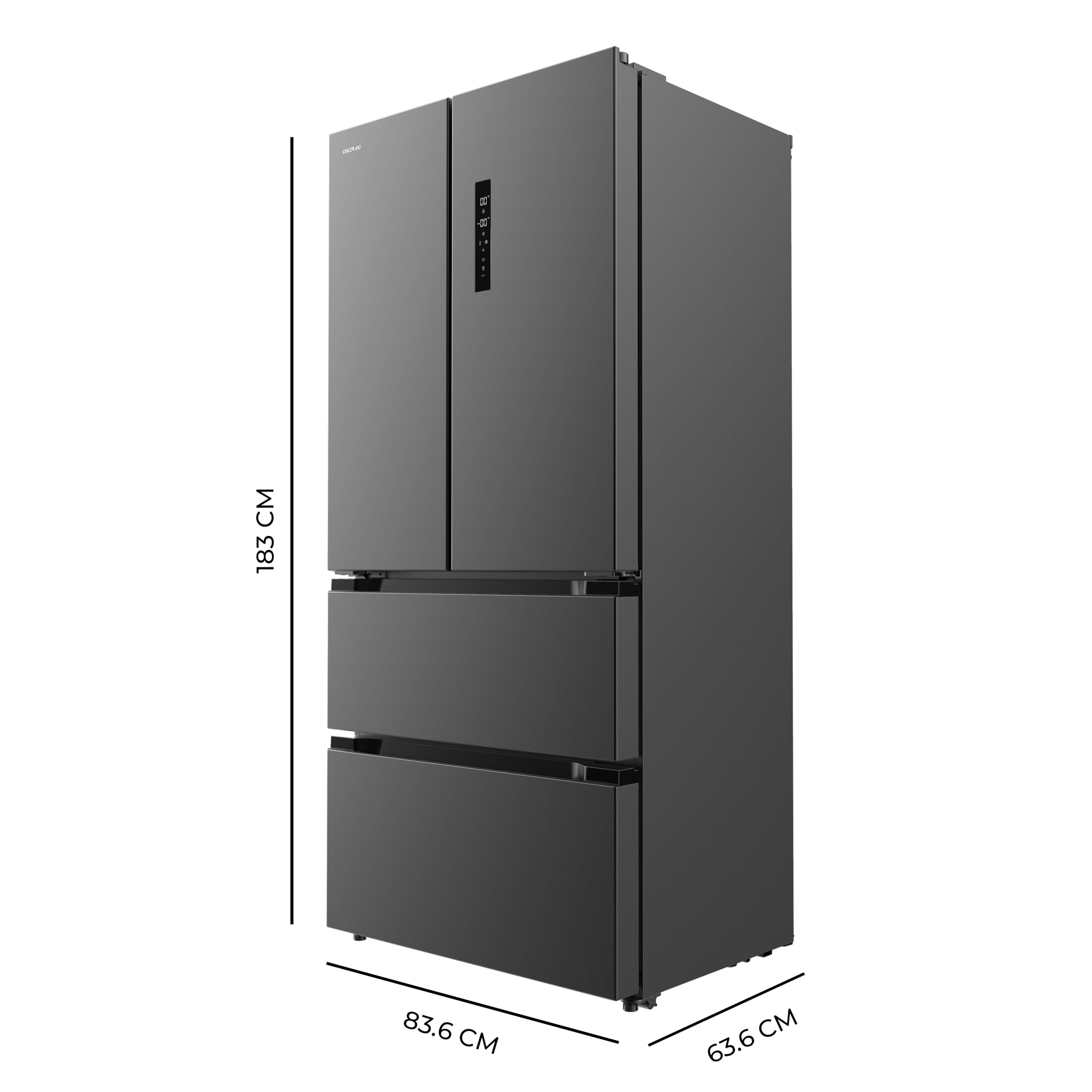 cecotec-bolero-coolmarket-fd-436-k-hlschrank-dark-inox-no-frost image 2