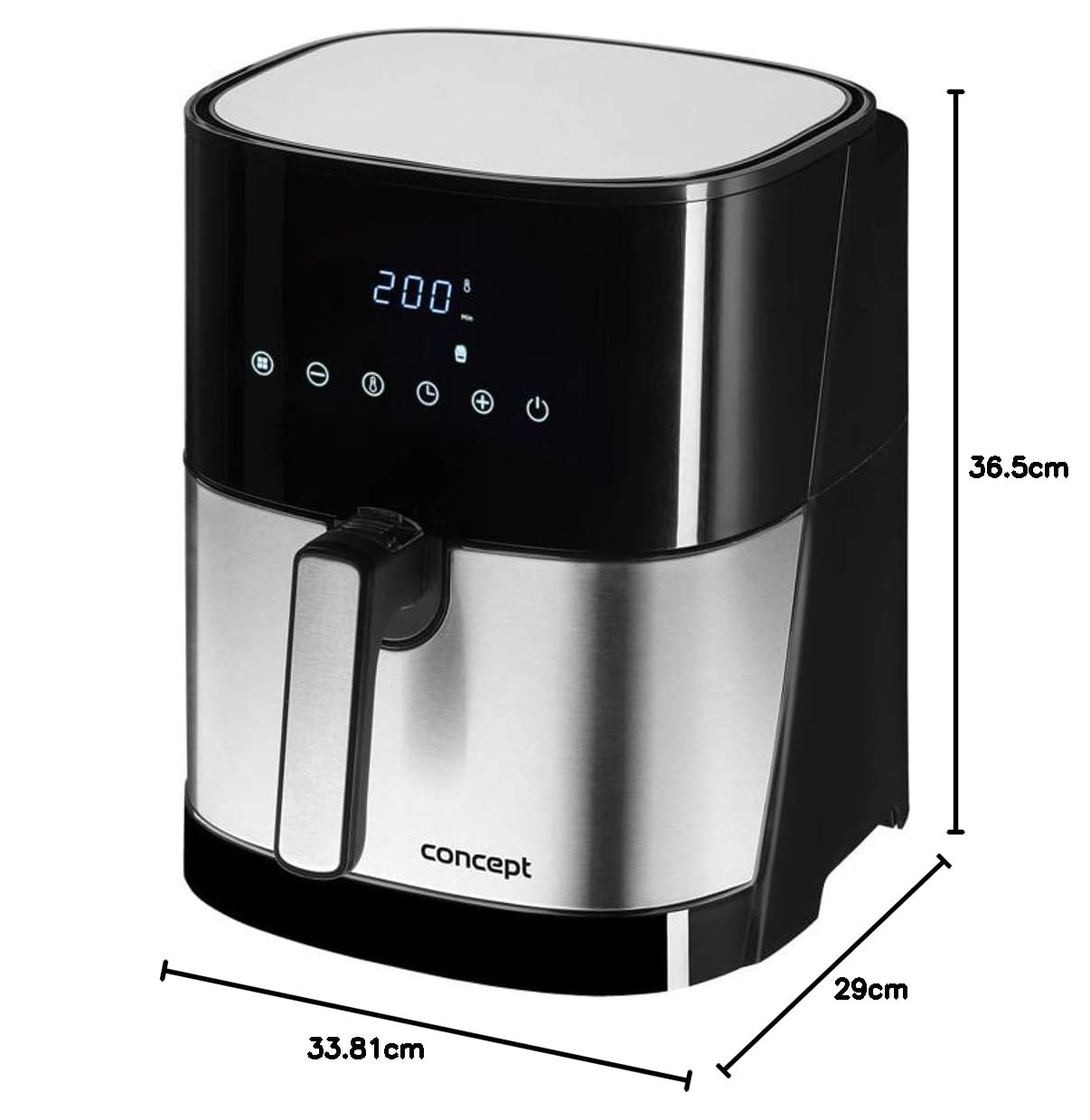 concept-fr5000-hei-luftfritteuse-5-l-edelstahl-8-programme image 6