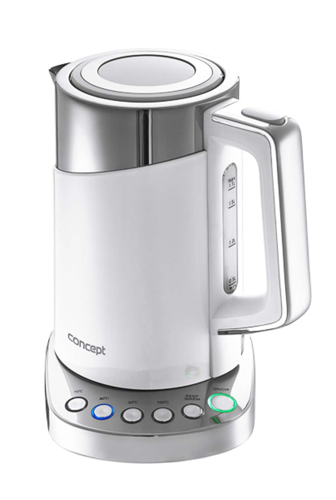 concept-rk3170-wasserkocher-1-7-l-wei-mit-temperatureinstellung image 1