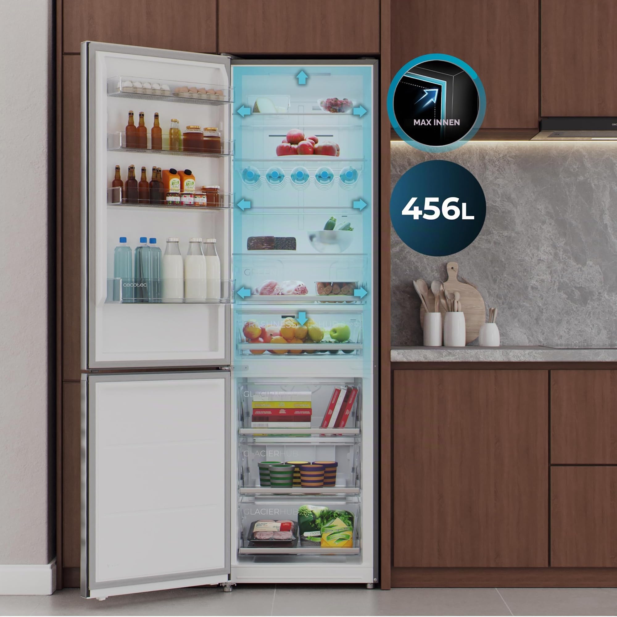 cecotec-bolero-coolmarket-combi-456-k-hlschrank-dunkel-456-l image 5