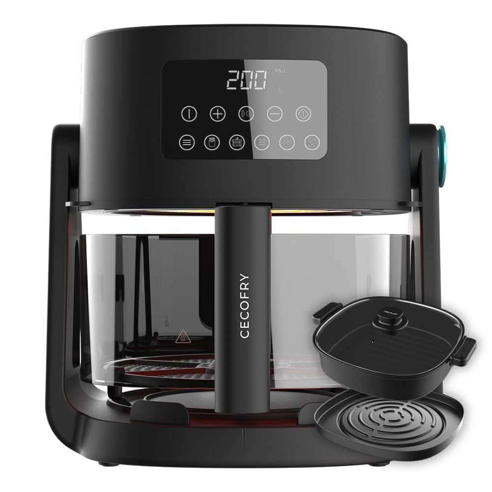 cecotec-cecofry-flip-grill-4500-hei-luftfritteuse-4-5l-glas-1500w image 4