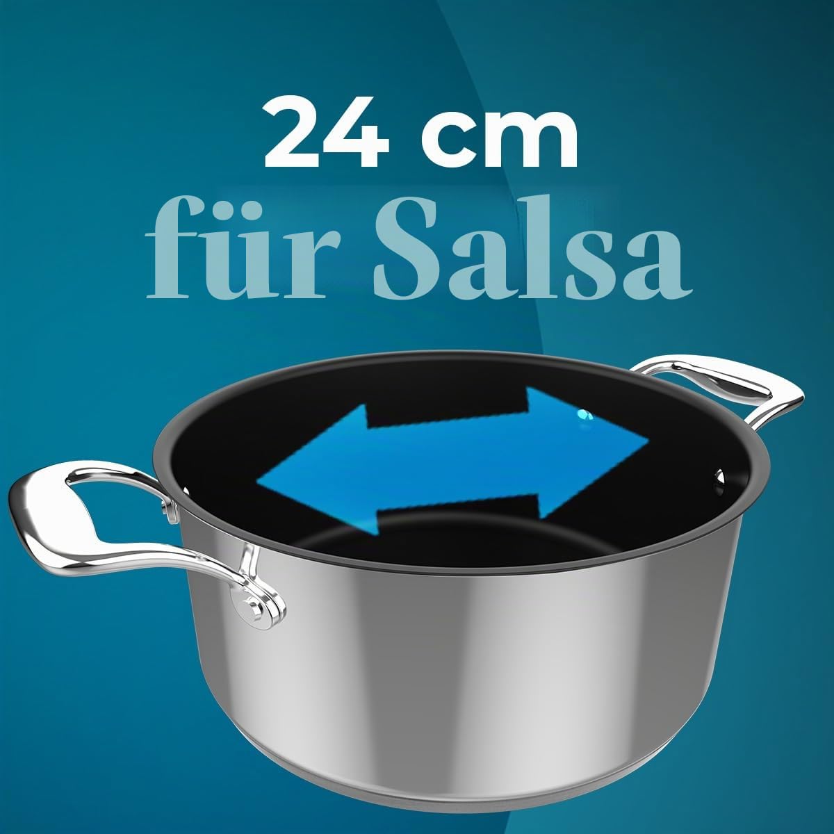 cecotec-polka-classy-steel-kochtopf-24-cm-4-l-edelstahl image 2