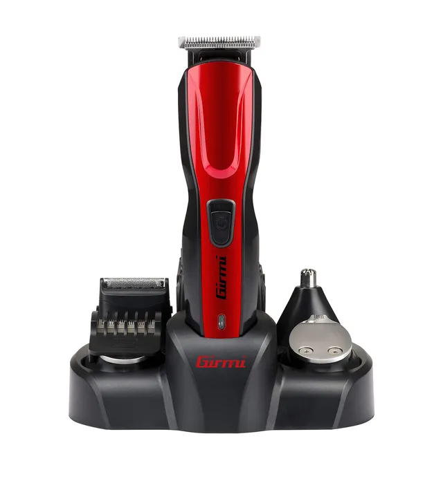 girmi-rc3000-5in1-gesichts-und-k-rpertrimmer-rot-akku image 1