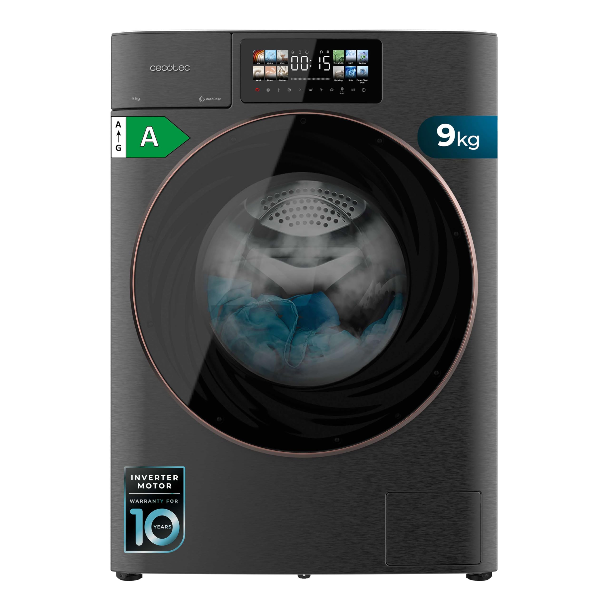 cecotec-bolero-dresscode-9950-waschmaschine-9-kg-stahl-3d-a image 1