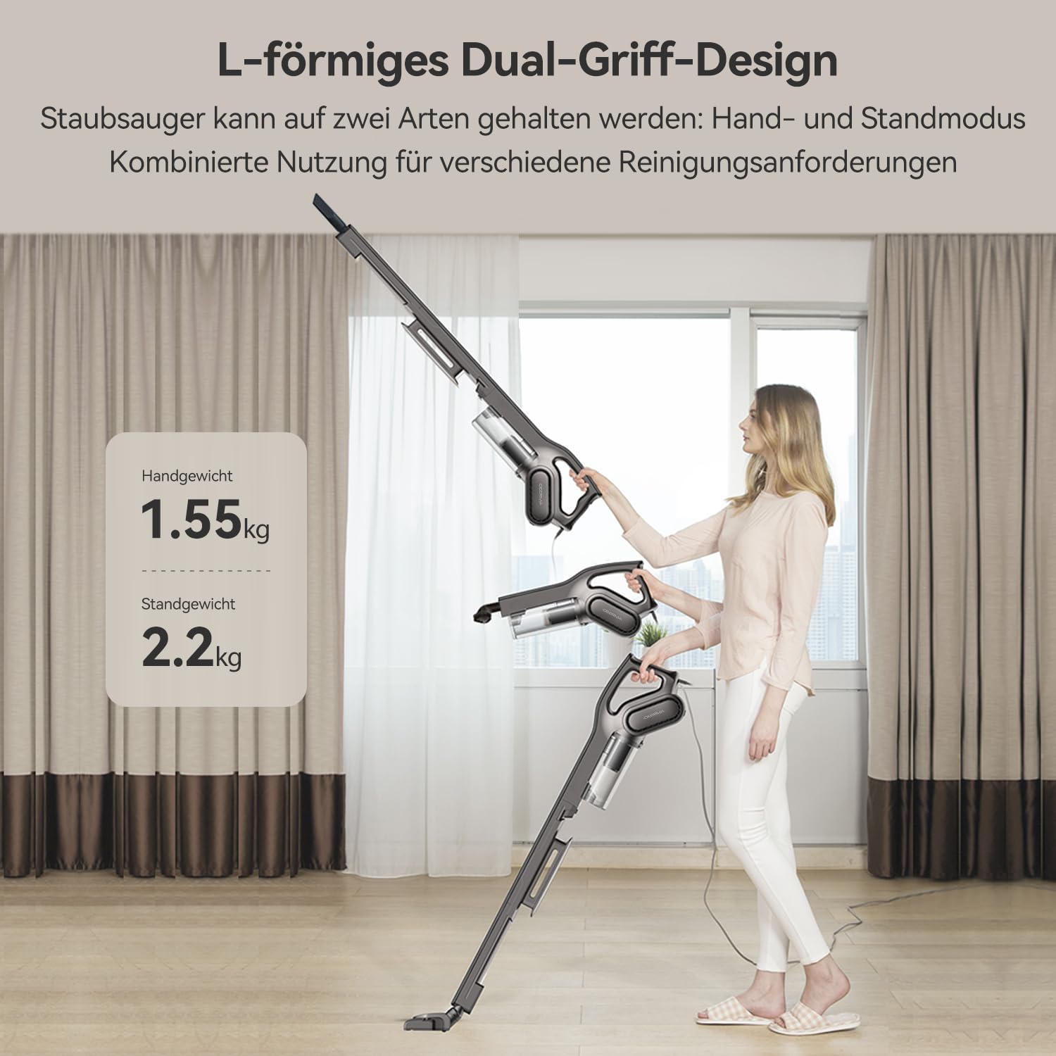 deerma-vacuum-cleaner-staubsauger-kabel-15-kpa-beutellos-grau image 2