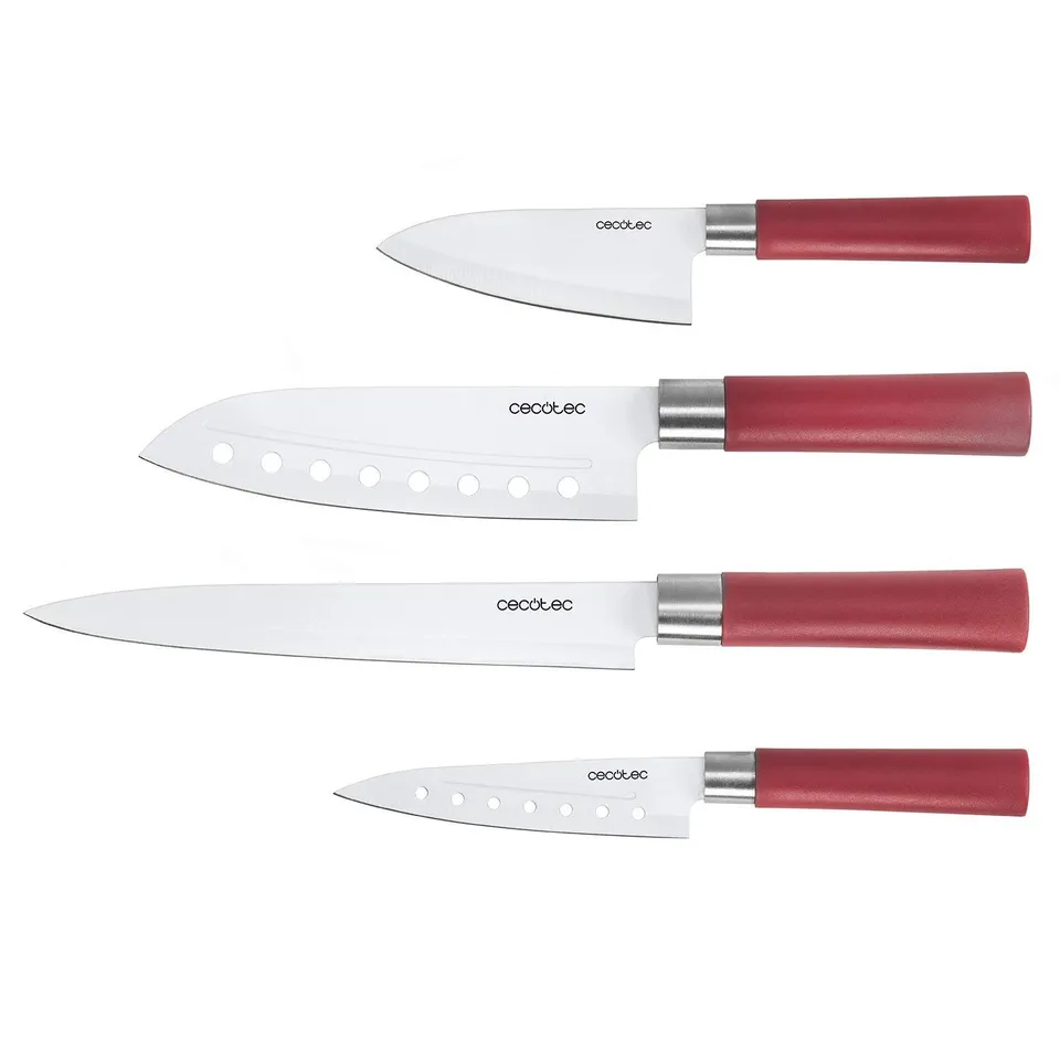 cecotec-messerset-4-teilig-japanisch-rot-keramik-santoku image 1